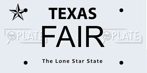 FAIR Texas License Plate