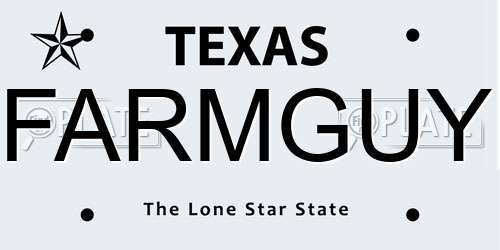 FARMGUY Texas License Plate