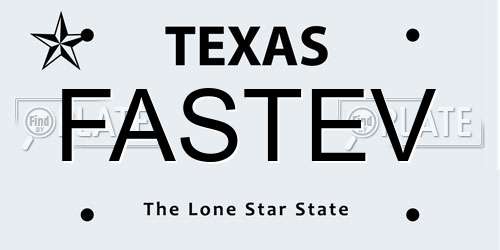 FASTEV Texas License Plate