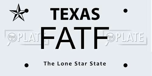 FATF Texas License Plate