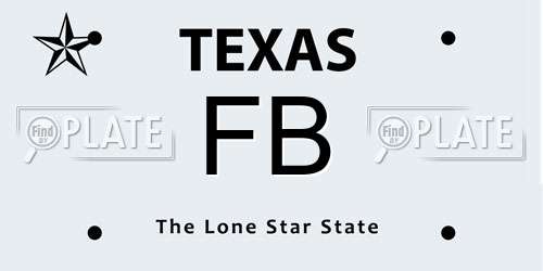 FB Texas License Plate