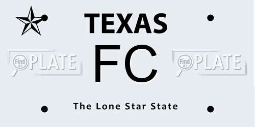 FC Texas License Plate