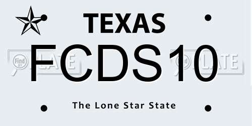 FCDS10 Texas License Plate