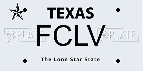 FCLV Texas License Plate