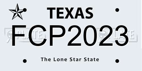 FCP2023 Texas License Plate