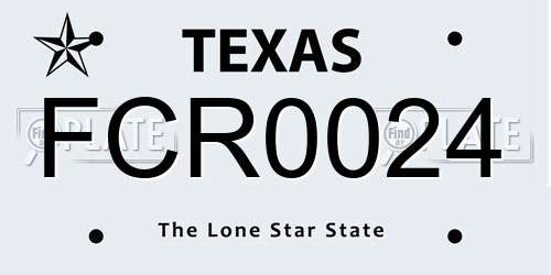 FCR0024 Texas License Plate