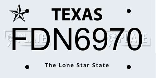 FDN6970 Texas License Plate