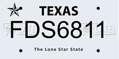FDS6811 Texas License Plate