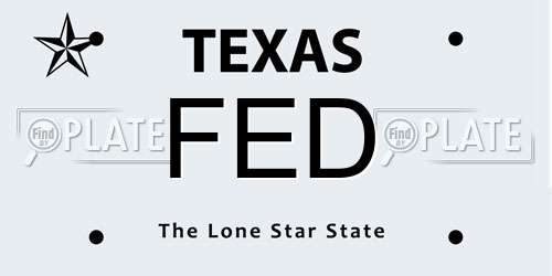 FED Texas License Plate