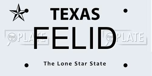 FELID Texas License Plate