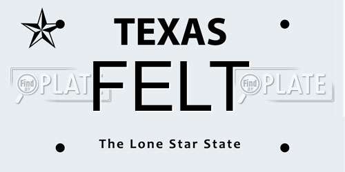 FELT Texas License Plate