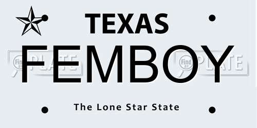 FEMBOY Texas License Plate