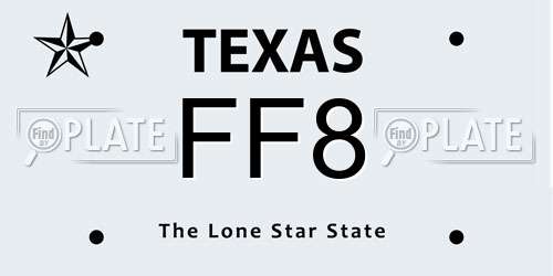 FF8 Texas License Plate