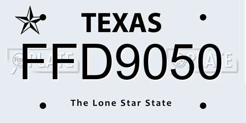 FFD9050 Texas License Plate