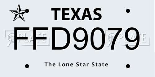 FFD9079 Texas License Plate