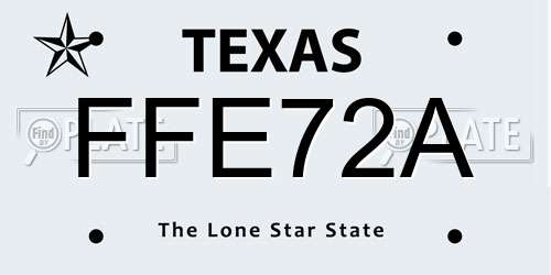 FFE72A Texas License Plate