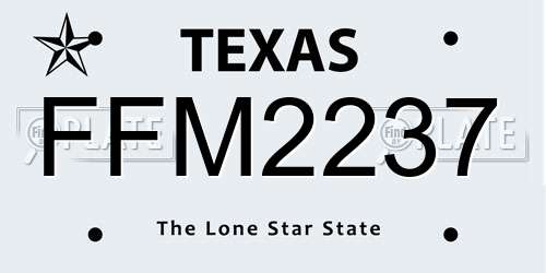 FFM2237 Texas License Plate