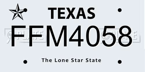 FFM4058 Texas License Plate
