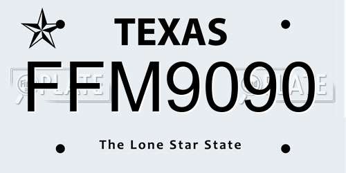 FFM9090 Texas License Plate