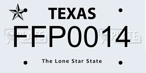 FFP0014 Texas License Plate