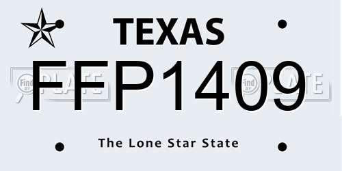 FFP1409 Texas License Plate