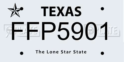 FFP5901 Texas License Plate