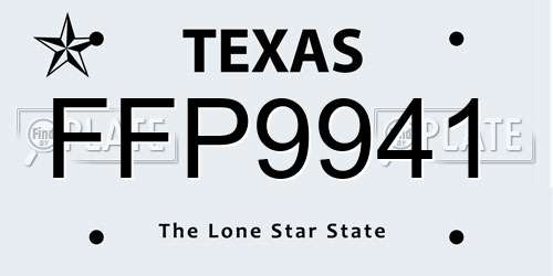 FFP9941 Texas License Plate