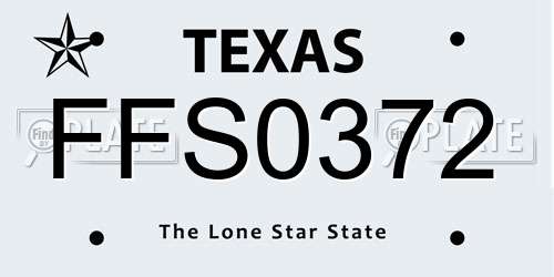 FFS0372 Texas License Plate