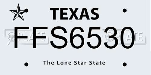 FFS6530 Texas License Plate