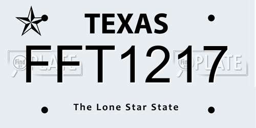 FFT1217 Texas License Plate