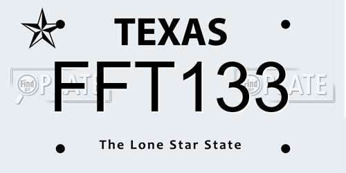 FFT133 Texas License Plate