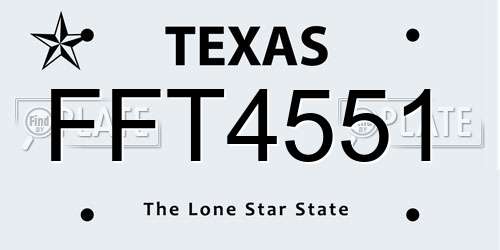 FFT4551 Texas License Plate