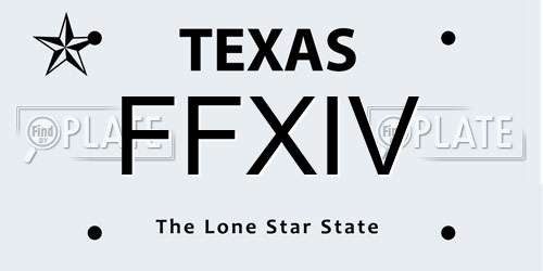 FFXIV Texas License Plate