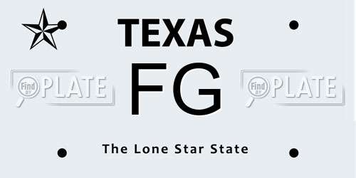 FG Texas License Plate