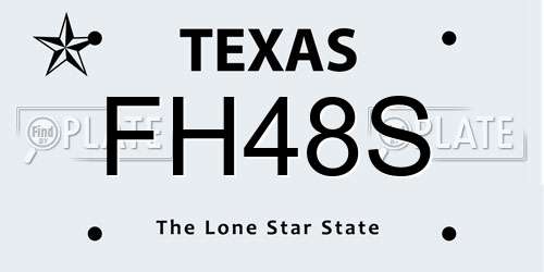 FH48S Texas License Plate
