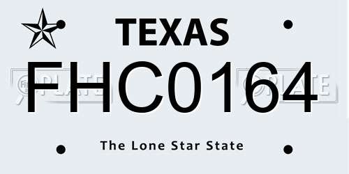 FHC0164 Texas License Plate