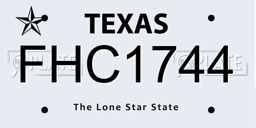 FHC1744 Texas License Plate