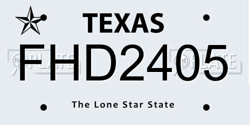 FHD2405 Texas License Plate