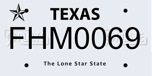FHM0069 Texas License Plate