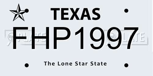 FHP1997 Texas License Plate
