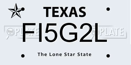 FI5G2L Texas License Plate