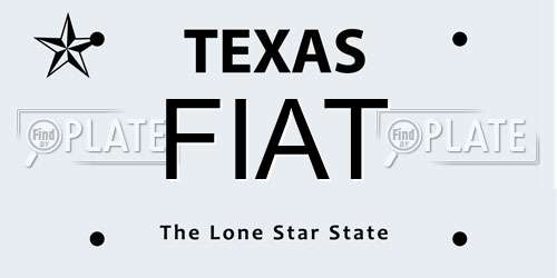 FIAT Texas License Plate