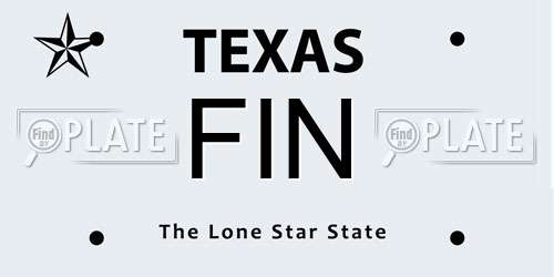 FIN Texas License Plate