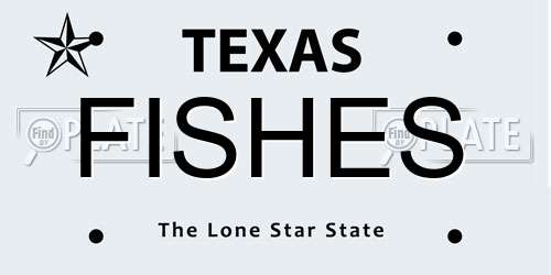 FISHES Texas License Plate