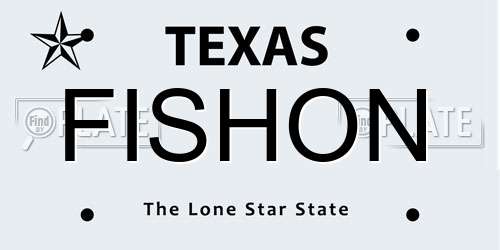 FISHON Texas License Plate