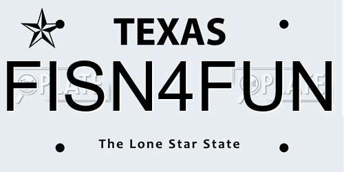 FISN4FUN Texas License Plate