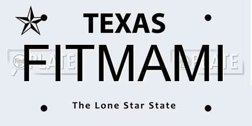 FITMAMI Texas License Plate