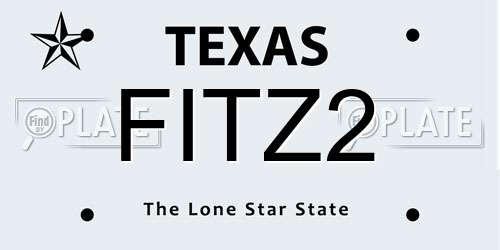 FITZ2 Texas License Plate