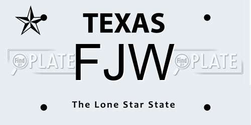 FJW Texas License Plate