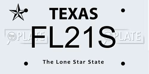 FL21S Texas License Plate